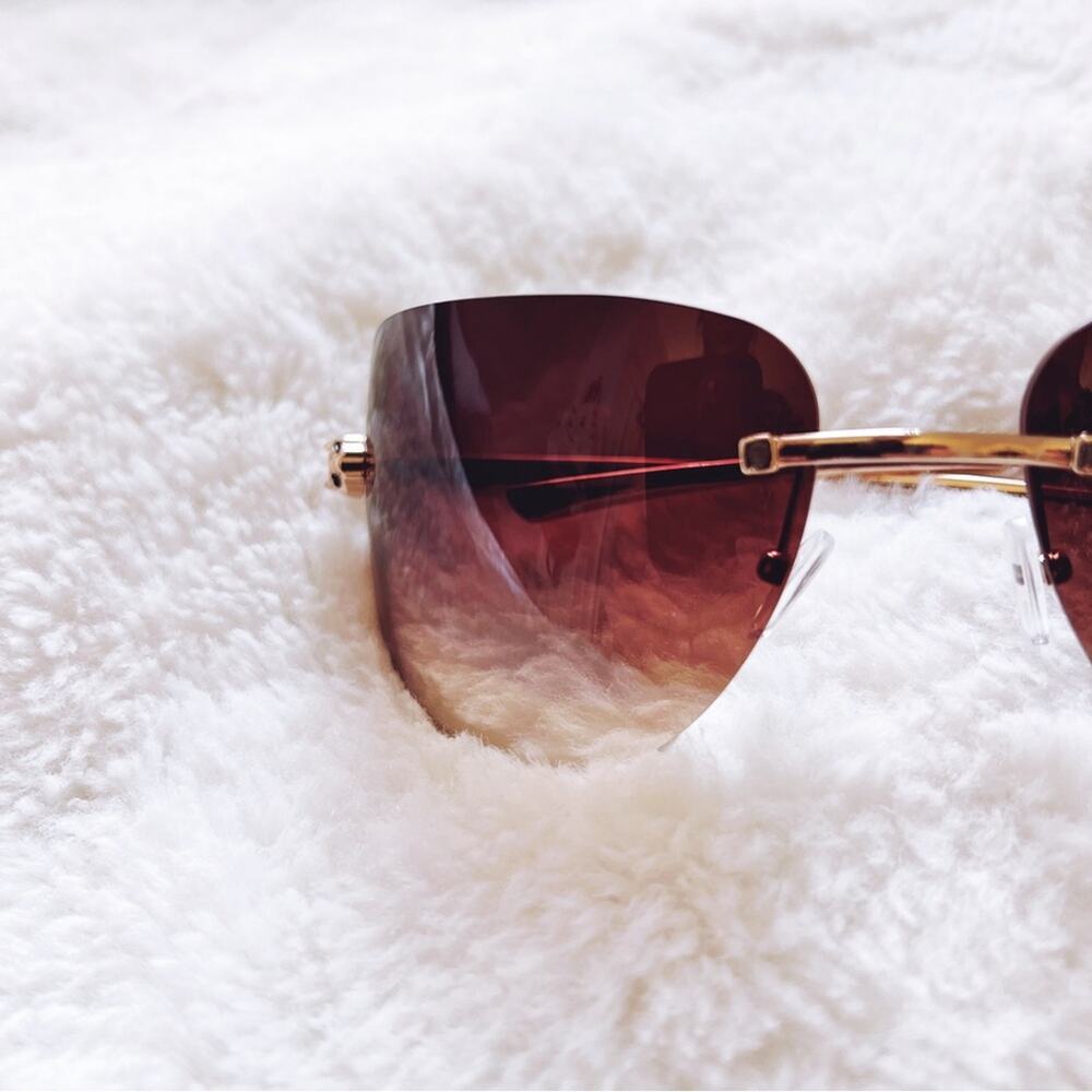 Ophelia Brown & Clear Floral Chic Sunglasses - Picture 2 of 10
